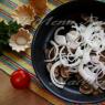 Жульен из курицы и грибов со сливками, запеченный в тарталетках Тарталетки с начинкой жульен